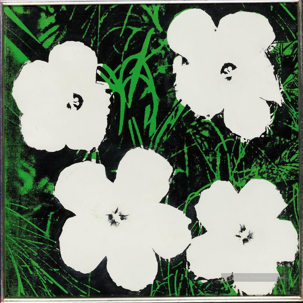 Flowers 4 Andy Warhol Oil Paintings